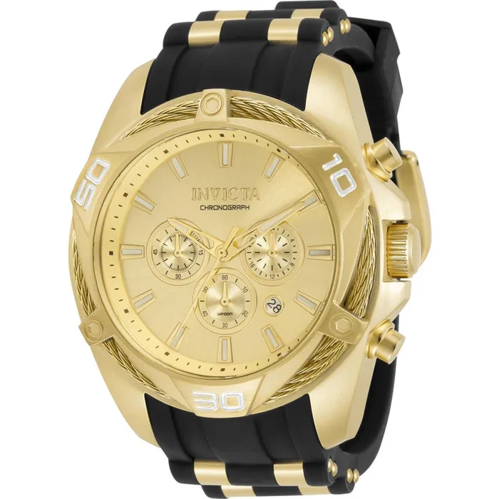 Invicta Rings Invicta Mens Japanese Quartz Watch Bolt Chronograph Gold Tone Dial Strap 34142 Invicta Rings Invicta Mens Japanese Quartz Watch Bolt Chronograph Gold Tone Dial Strap 34142