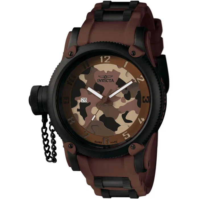 Invicta Rings Invicta Mens Quartz Watch Russian Diver Two Tone Brown and Black Strap 1198 Invicta Rings Invicta Mens Quartz Watch Russian Diver Two Tone Brown and Black Strap 1198