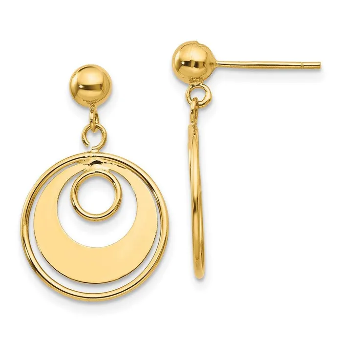 Jewelry 14k Circle Post Earrings Earrings