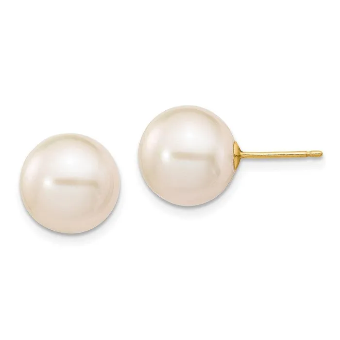 Jewelry Earrings 14k 1011mm White Round Freshwater Cultured Pearl Stud Post Earrings Jewelry Earrings 14k 1011mm White Round Freshwater Cultured Pearl Stud Post Earrings