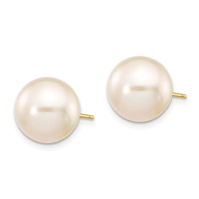 Jewelry Earrings 14k 1011mm White Round Freshwater Cultured Pearl Stud Post Earrings Jewelry Earrings 14k 1011mm White Round Freshwater Cultured Pearl Stud Post Earrings