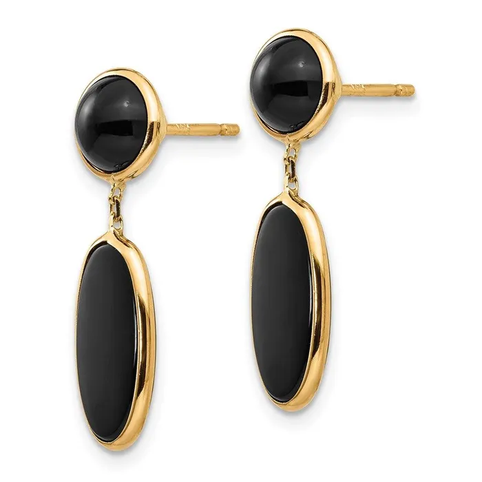 Jewelry Earrings 14k Onyx Oval Dangle Post Earrings Jewelry Earrings 14k Onyx Oval Dangle Post Earrings