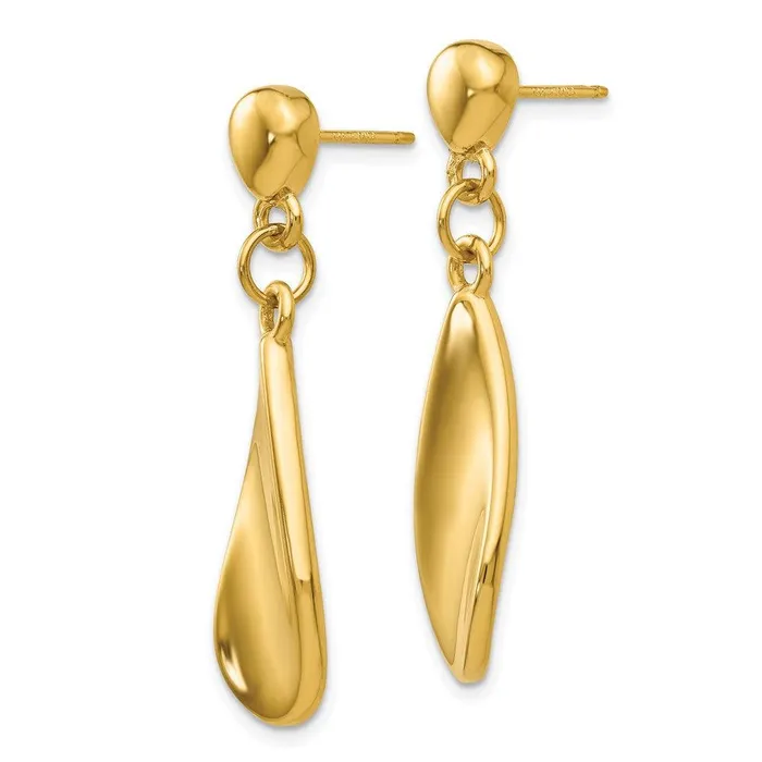 Jewelry Earrings 14k Tear Drop Dangle Post Earrings Jewelry Earrings 14k Tear Drop Dangle Post Earrings