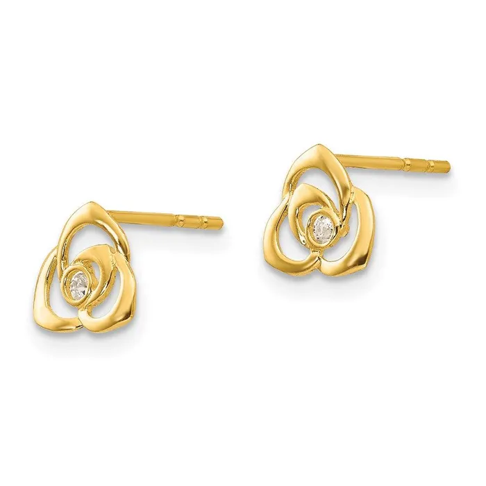 Jewelry Earrings Madi K Kids 14k CZ Flower Baby Post Earrings Jewelry Earrings Madi K Kids 14k CZ Flower Baby Post Earrings
