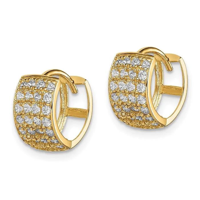 Jewelry Earrings Madi K Kids 14k CZ Hinged Hoop Earrings Jewelry Earrings Madi K Kids 14k CZ Hinged Hoop Earrings