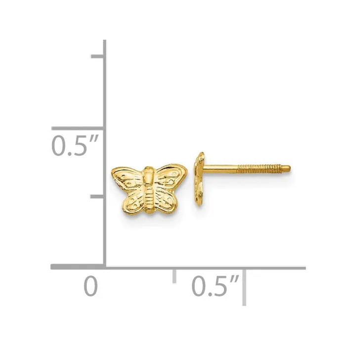 Jewelry Earrings Madi K Kids 14k Polished Butterfly Screwback Earrings Jewelry Earrings Madi K Kids 14k Polished Butterfly Screwback Earrings