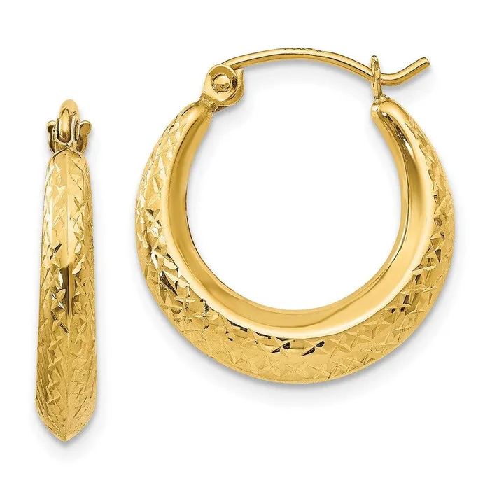 Jewelry Madi K Kids 14k Textured Hollow Hoop Earrings Earrings