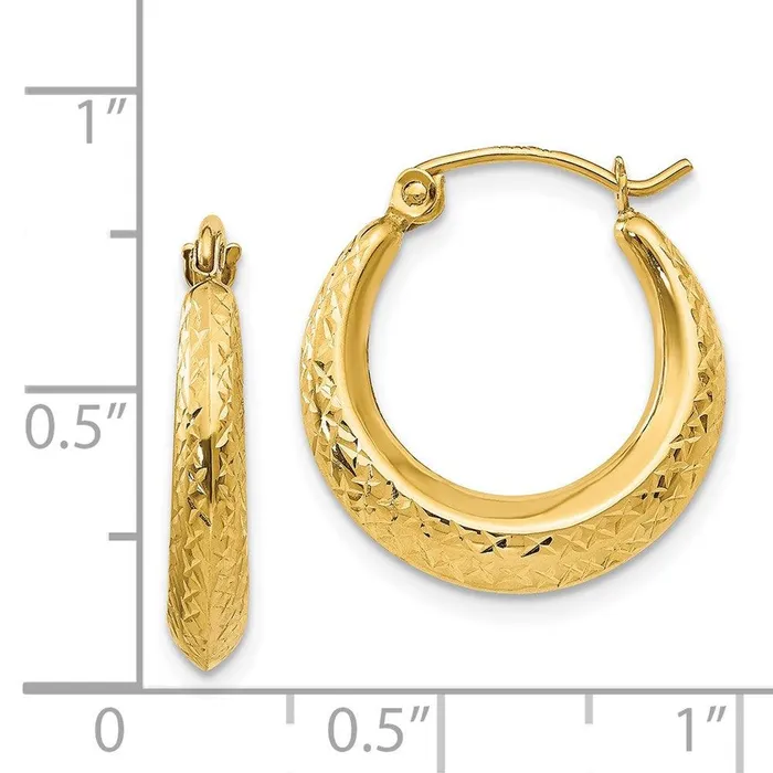 Jewelry Madi K Kids 14k Textured Hollow Hoop Earrings Earrings Jewelry Madi K Kids 14k Textured Hollow Hoop Earrings Earrings