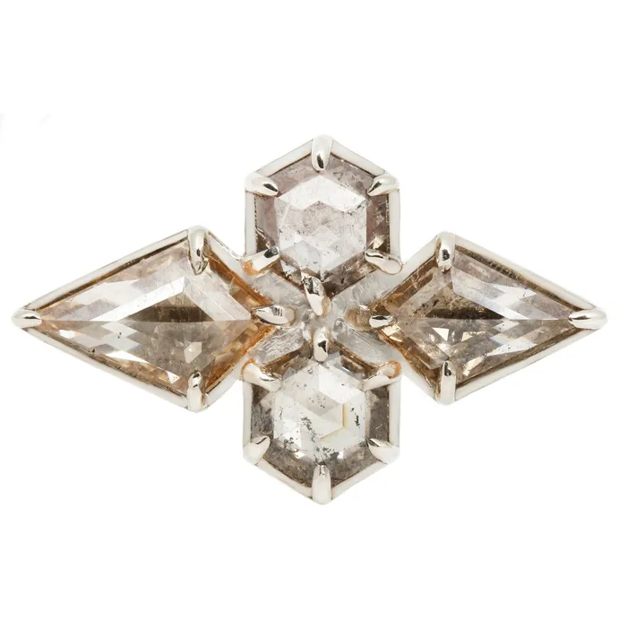Lauren Wolf Jewelry Rings Flying Four Diamond Ring