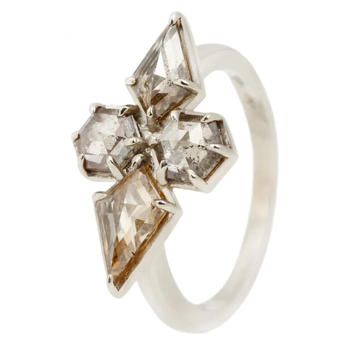 Lauren Wolf Jewelry Rings Flying Four Diamond Ring Lauren Wolf Jewelry Rings Flying Four Diamond Ring