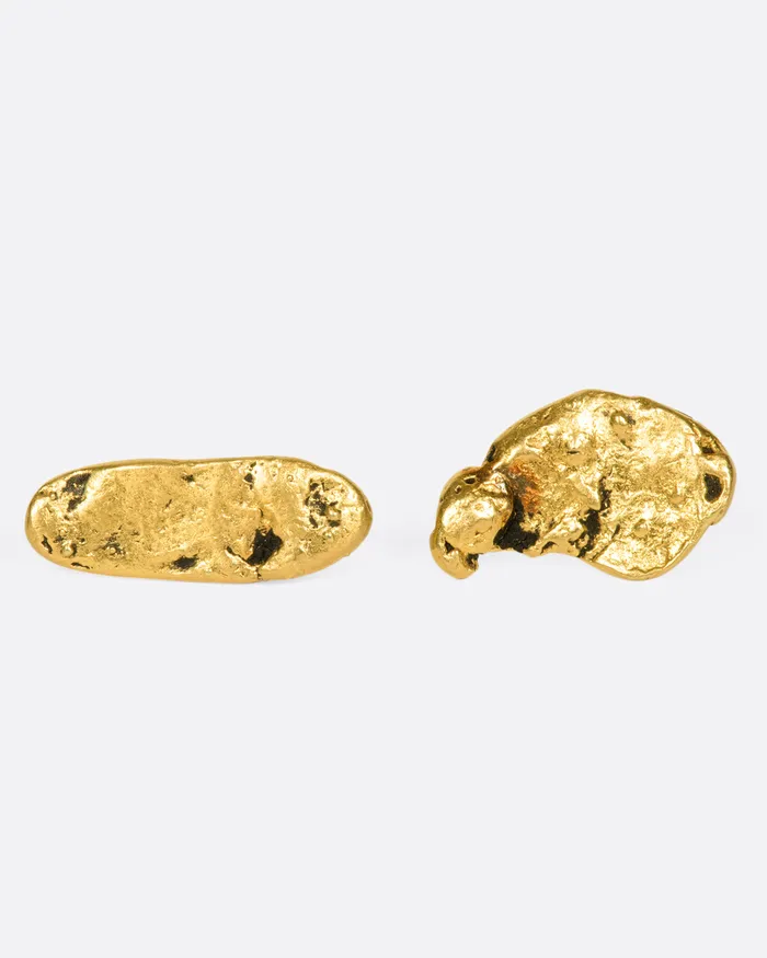 LORI LEVEN Earrings Asymmetrical Nugget Earrings