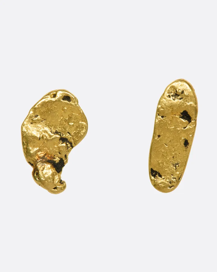 LORI LEVEN Earrings Asymmetrical Nugget Earrings