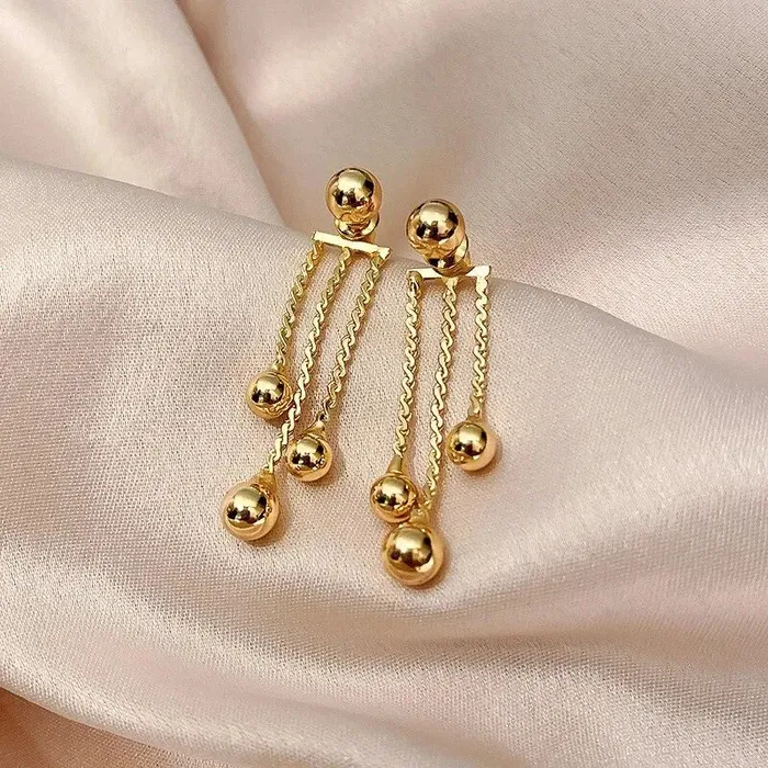 LUXE Womens Fashion Gold Silver Long Thread Tassel Drop Earrings Divine Inspiration Styles Earrings LUXE Womens Fashion Gold Silver Long Thread Tassel Drop Earrings Divine Inspiration Styles Earrings