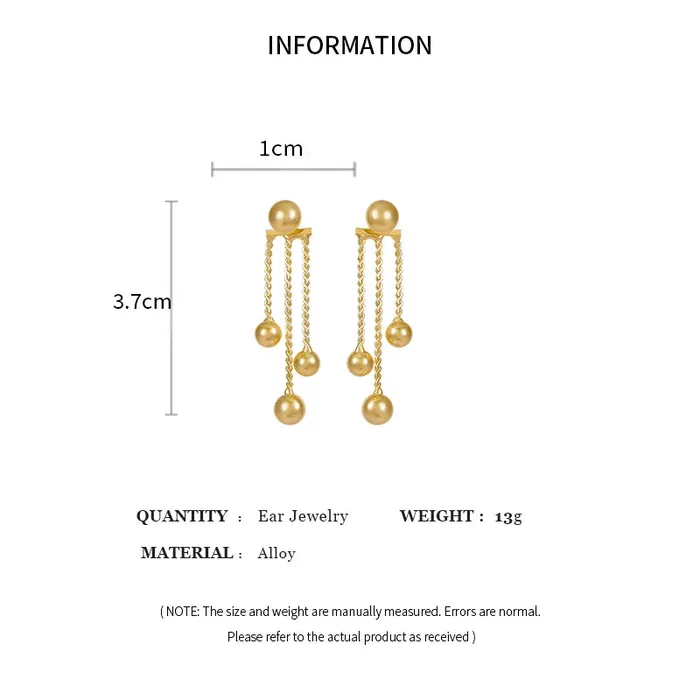 LUXE Womens Fashion Gold Silver Long Thread Tassel Drop Earrings Divine Inspiration Styles Earrings