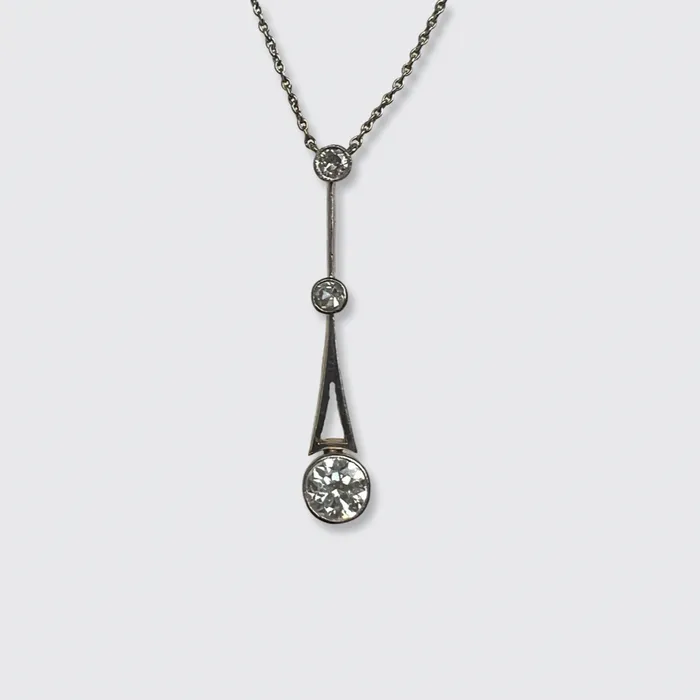 Necklaces 21stfinds Belle Epoque Diamond Lavalier Necklace