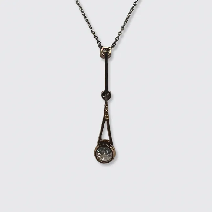 Necklaces 21stfinds Belle Epoque Diamond Lavalier Necklace