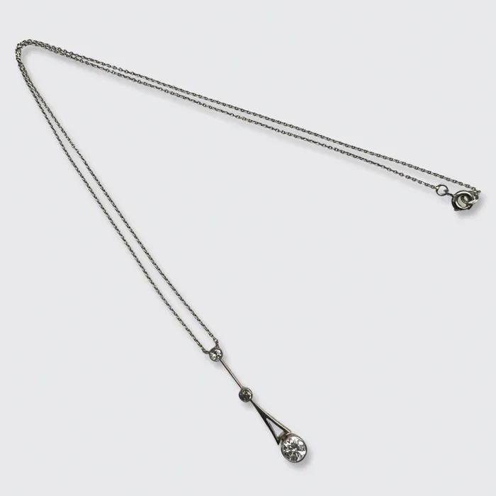 Necklaces 21stfinds Belle Epoque Diamond Lavalier Necklace