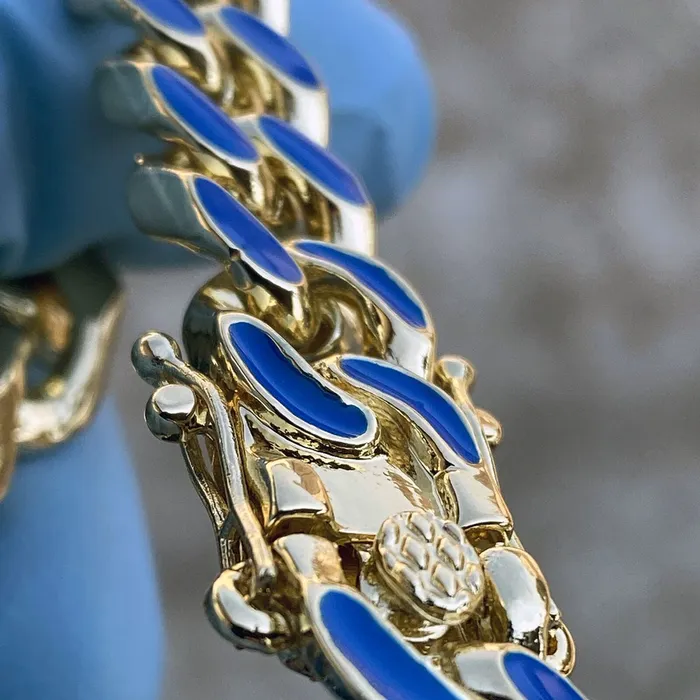 Necklaces Bling Cartel Admin 14K Gold Plated 20 Blue Cuban Link Chain Necklace Necklaces Bling Cartel Admin 14K Gold Plated 20 Blue Cuban Link Chain Necklace