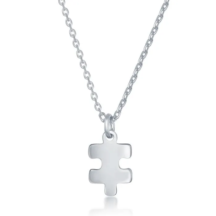 Necklaces Classic Sterling Silver 2PC Puzzle Piece Necklace Set 162 Inch You Are My Heart 142 Puzzle Piece Necklaces Classic Sterling Silver 2PC Puzzle Piece Necklace Set 162 Inch You Are My Heart 142 Puzzle Piece