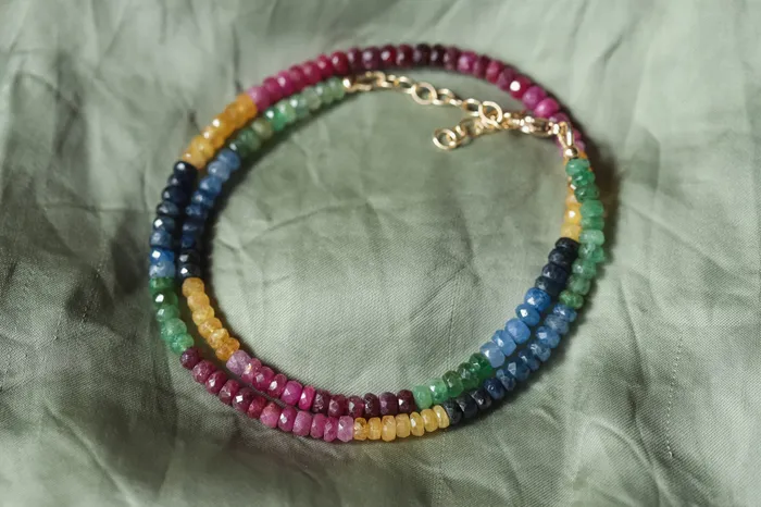 Necklaces Earthly Abundance Jewelry Rainbow Sapphire necklace