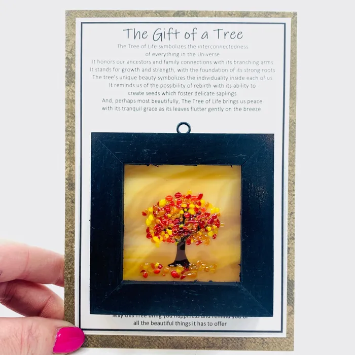 Necklaces Fused Glass Tree of Life Shadow Box 117 Glimmer Glass Gifts