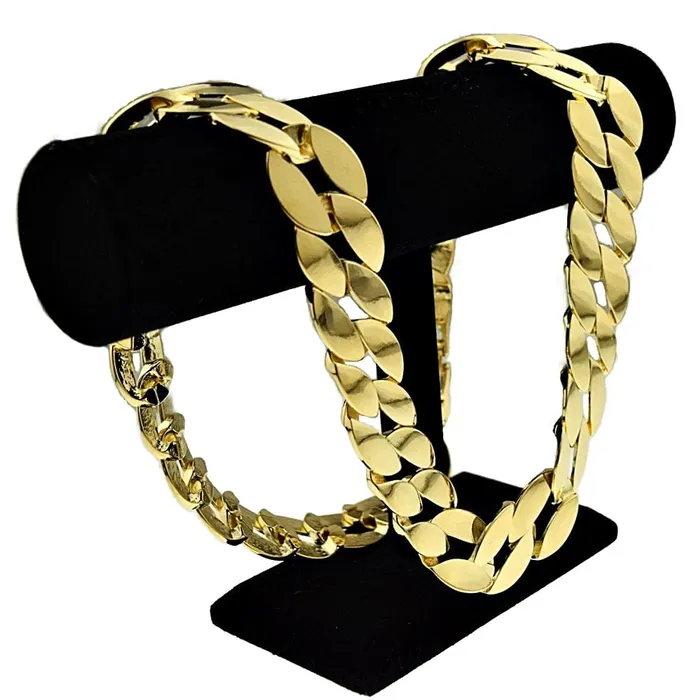 PreStyled Sets Bling Cartel Admin Huge Gold Finish Flat Cuban Link Chain 30 x 25MM Thick PreStyled Sets Bling Cartel Admin Huge Gold Finish Flat Cuban Link Chain 30 x 25MM Thick
