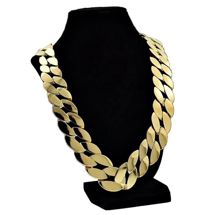 PreStyled Sets Bling Cartel Admin Huge Gold Finish Flat Cuban Link Chain 30 x 25MM Thick PreStyled Sets Bling Cartel Admin Huge Gold Finish Flat Cuban Link Chain 30 x 25MM Thick