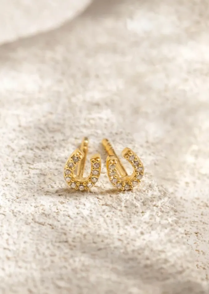 PreStyled Sets Leah Alexandra Tiny Horseshoe Studs Gold PreStyled Sets Leah Alexandra Tiny Horseshoe Studs Gold