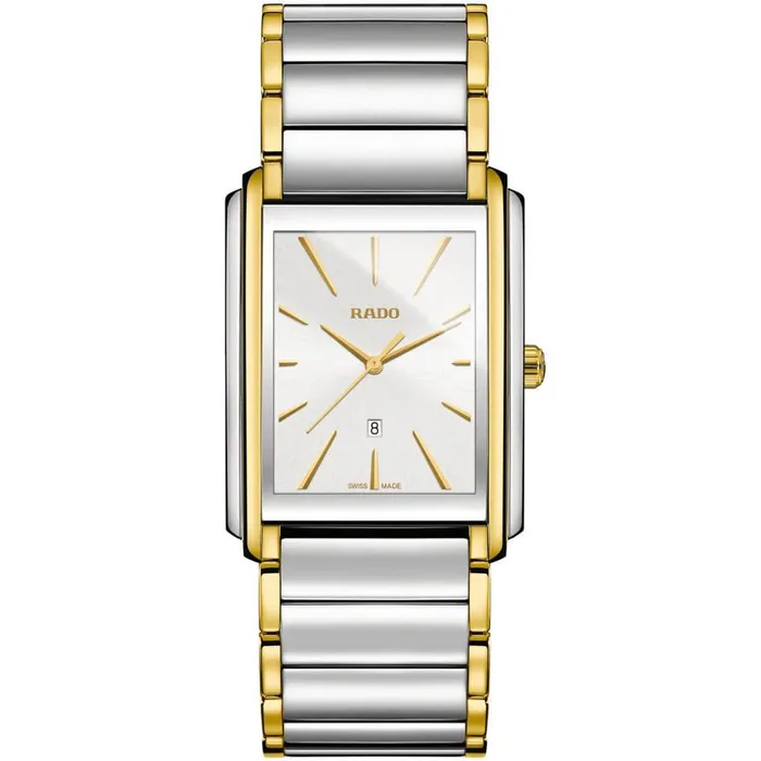Rado Mens Quartz Watch Integral Silver Tone Dial Two Tone Bracelet R20996103 Rado Bracelets Rado Mens Quartz Watch Integral Silver Tone Dial Two Tone Bracelet R20996103 Rado Bracelets