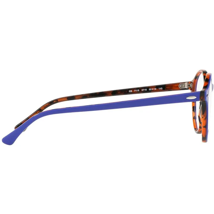 Ray Ban Mens Eyeglasses Violet Havana Orange Round Frame 0RX711857164819140 Ray Ban Rings