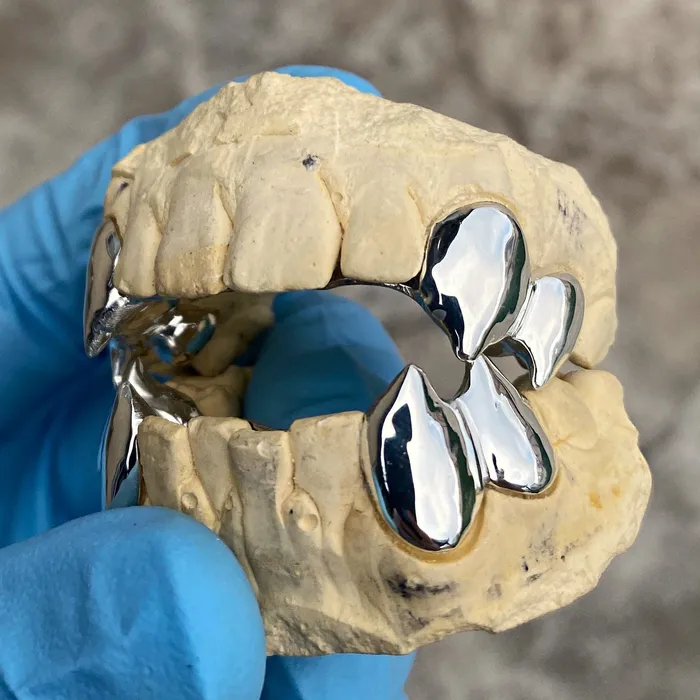 Rings 925 Sterling Silver Double Canine Vampire Fangs Custom Grillz Bling Cartel Admin