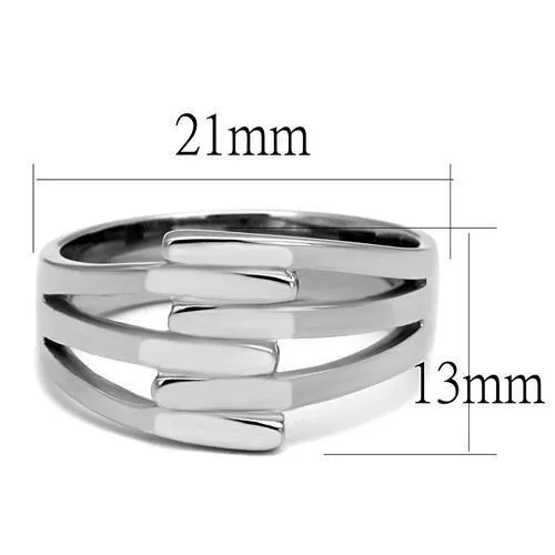 Rings Alamode TK2660 High polished no plating Stainless Steel Ring with No Stone in No Stone