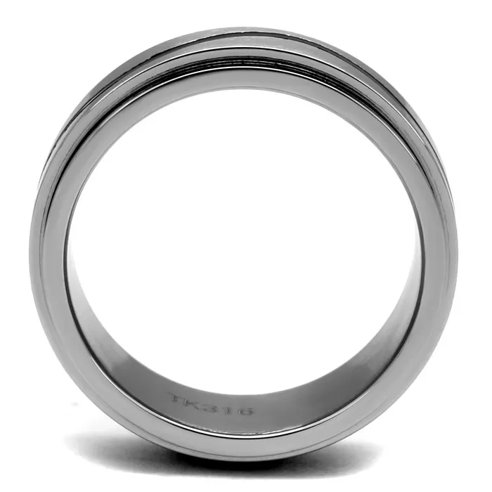 Rings Alamode TK2929 High polished no plating Stainless Steel Ring with Epoxy in Jet