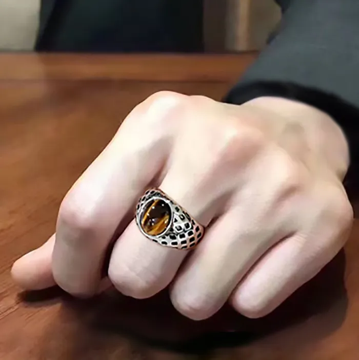 Rings Alamode TK3875 High polished no plating Stainless Steel Ring with Synthetic in Topaz
