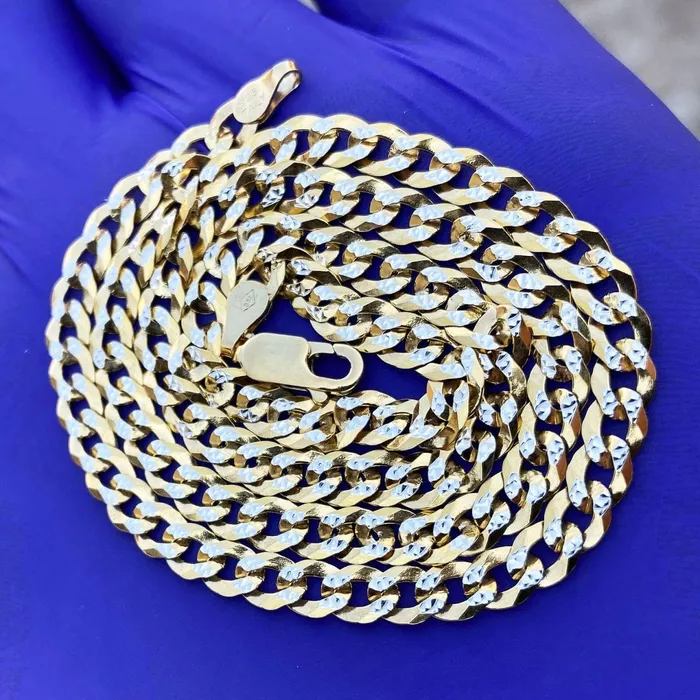Rings Bling Cartel Admin Gold Plated 925 Sterling Silver Santa Muerte TwoTone Chain 5MM