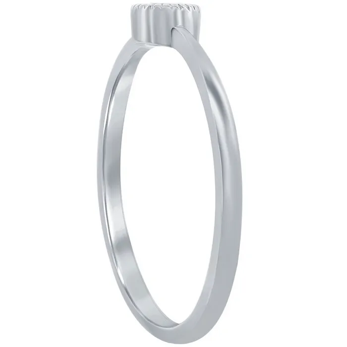 Rings Classic Classic Womens Sterling Silver BezelSet CZ Ring W2751