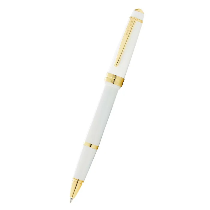 Rings Cross Cross Rollerball Pen Bailey Light Resin with Gold Tone Trims White AT074510 Rings Cross Cross Rollerball Pen Bailey Light Resin with Gold Tone Trims White AT074510
