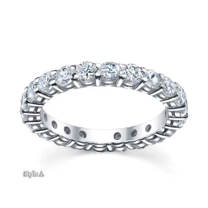 Rings deBebians 3mm Moissanite Forever One Round 200cttw Eternity Ring