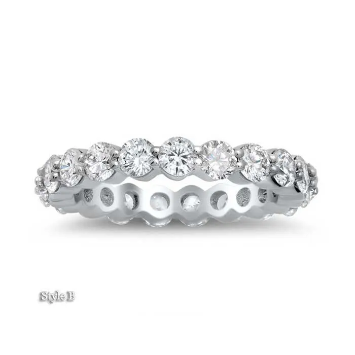 Rings deBebians 3mm Moissanite Forever One Round 200cttw Eternity Ring