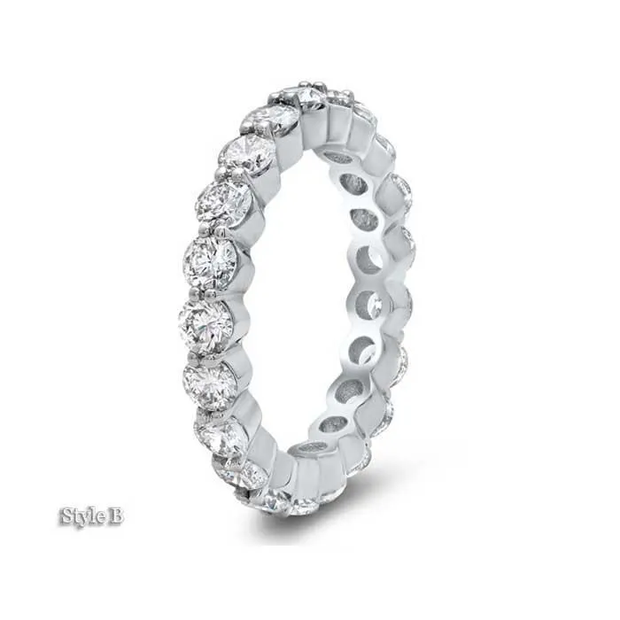Rings deBebians 3mm Moissanite Forever One Round 200cttw Eternity Ring