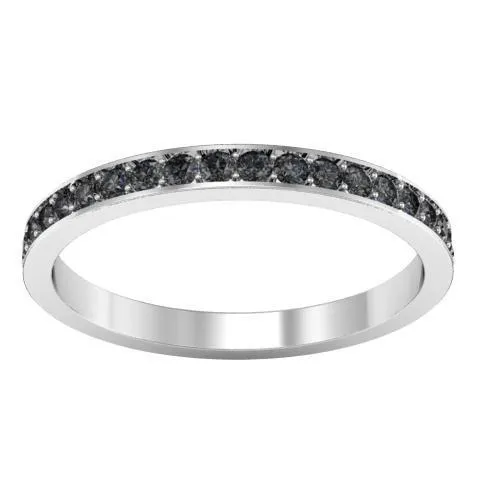 Rings deBebians Black Diamond Pave Eternity Ring 050 cttw