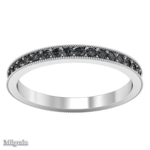 Rings deBebians Black Diamond Pave Eternity Ring 050 cttw