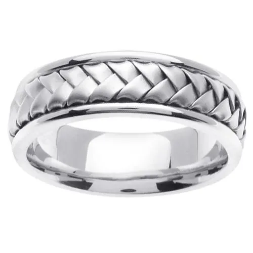 Rings deBebians Handmade Platinum Ring with Braided Center