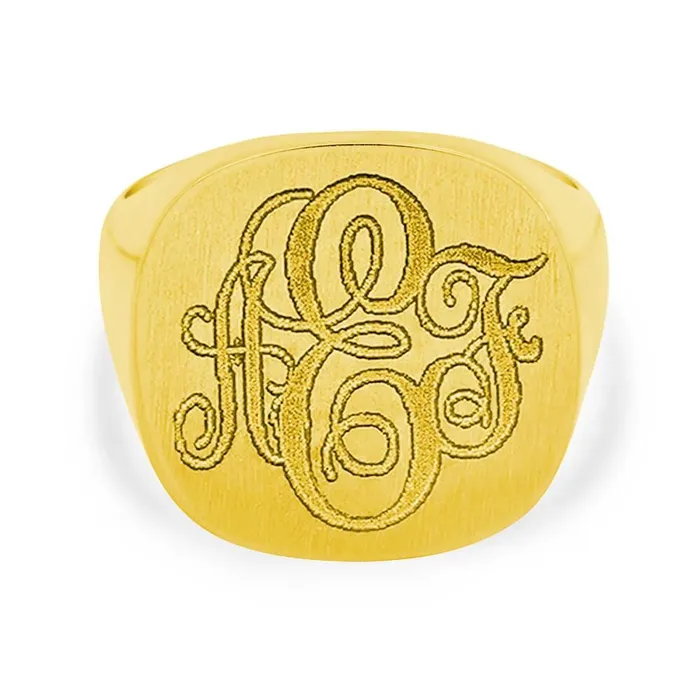 Rings deBebians Mens Square Signet Ring Extra Large