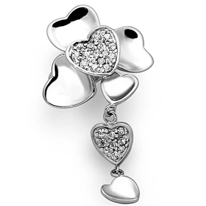 Rings LOAS931 Rhodium 925 Sterling Silver Ring with AAA Grade CZ in Clear Alamode Rings LOAS931 Rhodium 925 Sterling Silver Ring with AAA Grade CZ in Clear Alamode