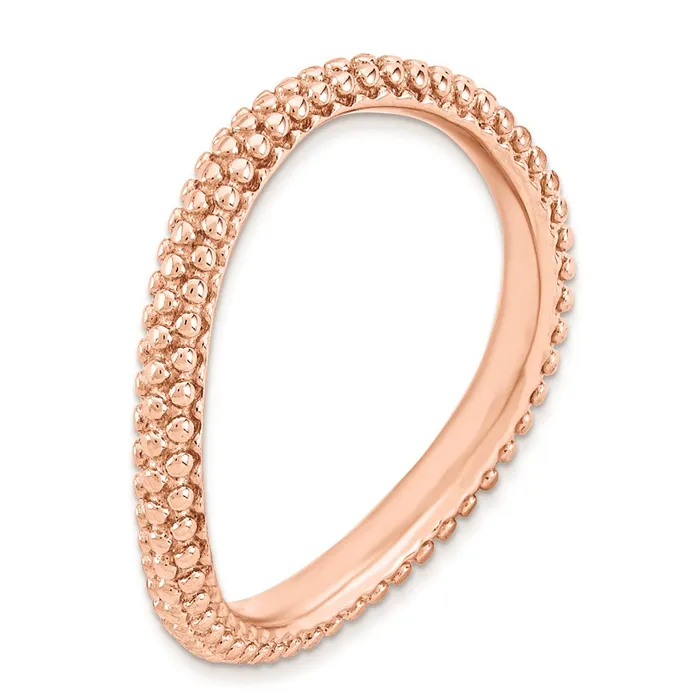 Rings Stackable Expressions Sterling Silver Stackable Expressions Polished Pinkplated Wave Ring QSK686 Rings Stackable Expressions Sterling Silver Stackable Expressions Polished Pinkplated Wave Ring QSK686