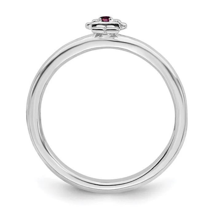 Rings Stackable Expressions Sterling Silver Stackable Expressions Rhodium Rhodolite Garnet Girl Ring QSK1928 Rings Stackable Expressions Sterling Silver Stackable Expressions Rhodium Rhodolite Garnet Girl Ring QSK1928