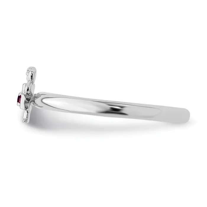 Rings Stackable Expressions Sterling Silver Stackable Expressions Rhodium Rhodolite Garnet Girl Ring QSK1928 Rings Stackable Expressions Sterling Silver Stackable Expressions Rhodium Rhodolite Garnet Girl Ring QSK1928