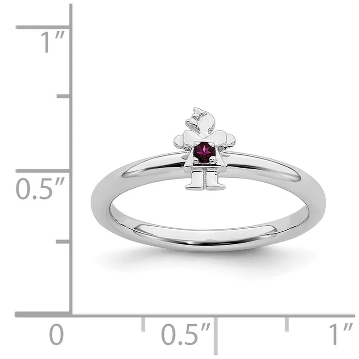 Rings Stackable Expressions Sterling Silver Stackable Expressions Rhodium Rhodolite Garnet Girl Ring QSK1928 Rings Stackable Expressions Sterling Silver Stackable Expressions Rhodium Rhodolite Garnet Girl Ring QSK1928
