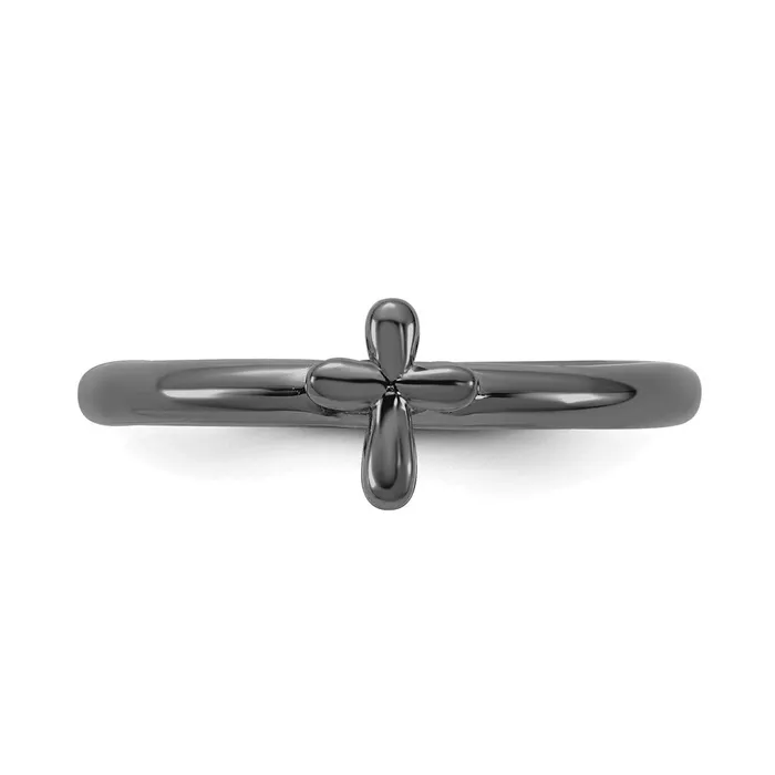 Rings Stackable Expressions Sterling Silver Stackable Expressions Rutheniumplated Cross Ring QSK2048 Rings Stackable Expressions Sterling Silver Stackable Expressions Rutheniumplated Cross Ring QSK2048